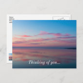 Huron Lake rosa Sonnenaufgang Denken Sie an Sie Postkarte (Vorne/Hinten)