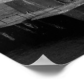 Huron Leuchtturm Schwarzweiß-Druck Poster (Ecke)