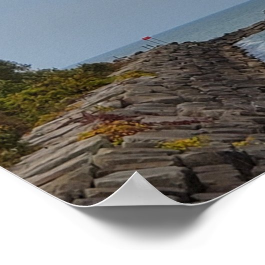 Huron Lighthouse in Huron, Ohio Poster (Ecke)