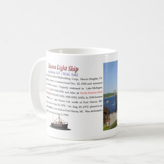 Huron Lightship Summer Tasse (Vorderseite Links)