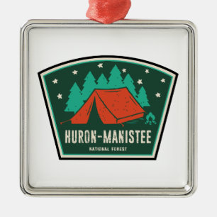 Huron Manistee National Forest Camping Ornament Aus Metall