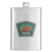 Huron National Forest Camping Flachmann (Vorderseite)