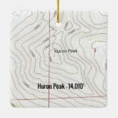 Huron Peak Colorado Fourteener Keramikornament (Rückseite)