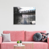 Huron River Bridge Leinwanddruck (Insitu (Wohnzimmer))