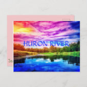 HURON RIVER RAINBOW POSTCARD POSTKARTE (Vorne/Hinten)