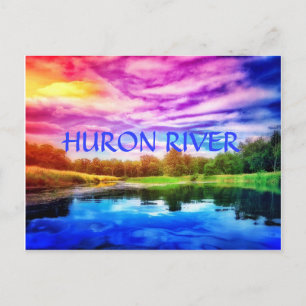 HURON RIVER RAINBOW POSTCARD POSTKARTE