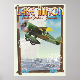 Huron-See - USA - Kanada Poster