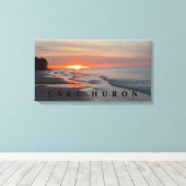 Huron Sunset Lake Leinwanddruck (Insitu (Holzboden))