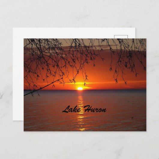 Huron Sunset Postcard Postkarte (Vorne/Hinten)