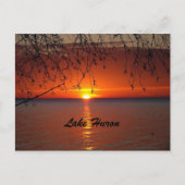 Huron Sunset Postcard Postkarte (Vorderseite)