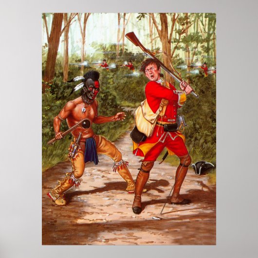 Huron Warrior, einheimischer Amerikanische Ureinwo Poster (Vorne)