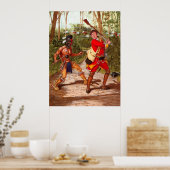 Huron Warrior, einheimischer Amerikanische Ureinwo Poster (Küche)
