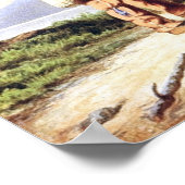 Huron-Wendat-Jäger ruft Elch Poster (Ecke)