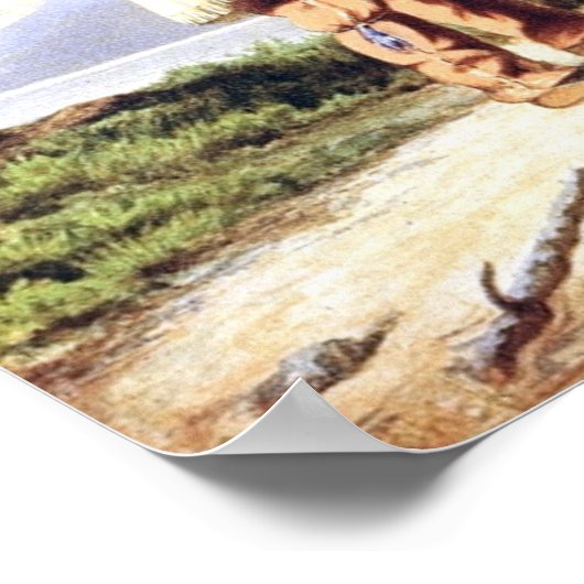 Huron-Wendat-Jäger ruft Elch Poster (Ecke)