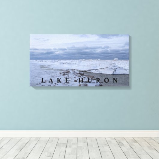 Huron Winter Leinwanddruck (Insitu (Holzboden))