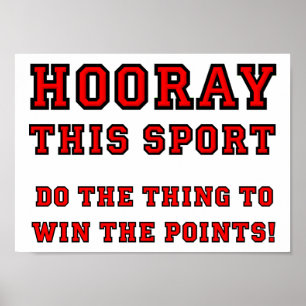 Hurra Dieser Sport Lustiges Poster
