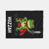 Hurra Frosch  Fleecedecke (Vorderseite (Horizontal))
