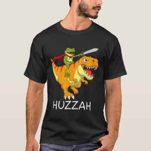 Hurra Frosch-Ritter-Meme und lustiger Dinosaurier T-Shirt