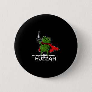 Hurra Froschritter Lustiges Schwert Meme Zitat Button