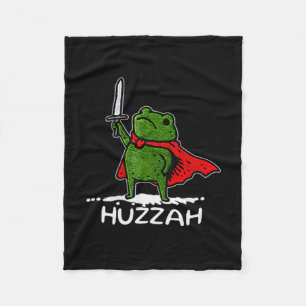 Hurra Froschritter Lustiges Schwert Meme Zitat Fleecedecke