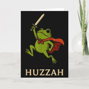 Hurra Froschritter Lustiges Schwert Meme Zitat  Karte