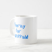 Hurra für Chanukka Kaffeetasse (Vorderseite Links)