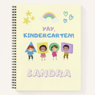 Hurra Kindergarten! Süße Kinder geschlechtsneutral Notizblock