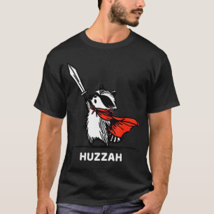 Hurra Waschbär Ritter Lustige Schwert Meme Zitat T-Shirt