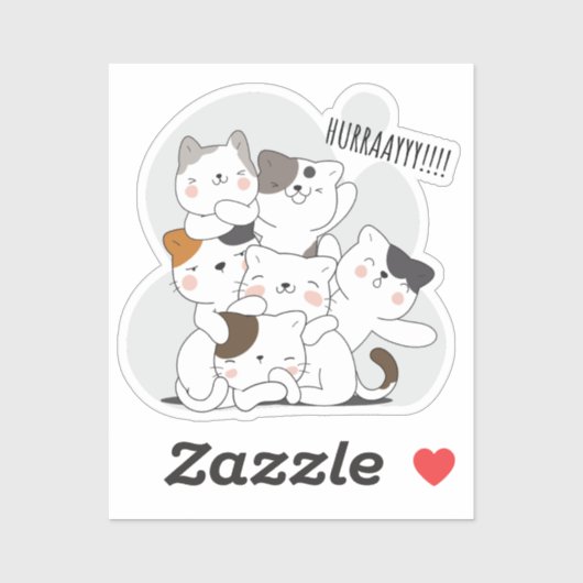 HURRAAYY AUFKLEBER (Blatt)