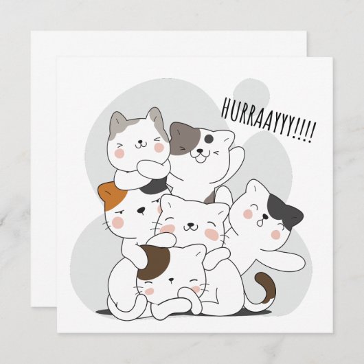 HURRAAYY EINLADUNG (Vorne/Hinten)