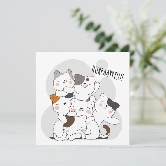 HURRAAYY EINLADUNG (Stehend Vorderseite)