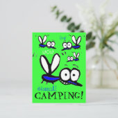 Hurrah lustige Sommermoskitos Camping Postkarte (Stehend Vorderseite)