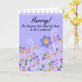 Hurray! Letzt-Runde von Chemo Karte (Gelbe Blume)