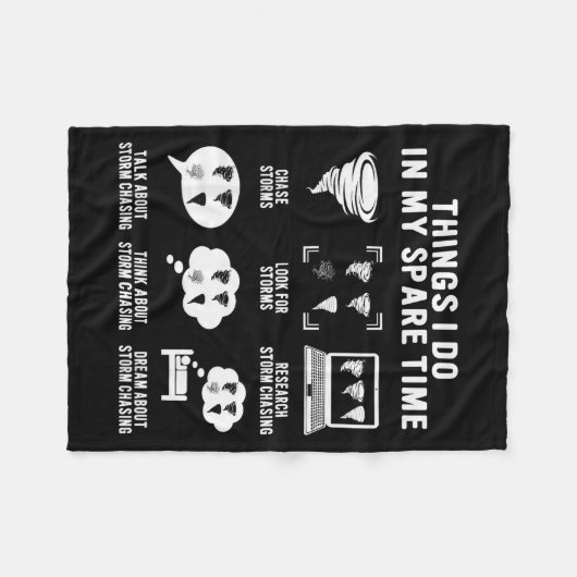 Hurricane Chasing Chaser Tornado Hunter Meteorolog Fleecedecke (Vorderseite (Horizontal))