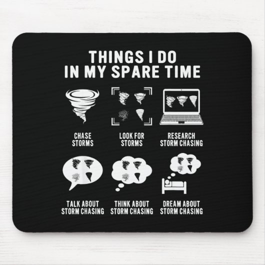 Hurricane Chasing Chaser Tornado Hunter Meteorolog Mousepad (Vorne)