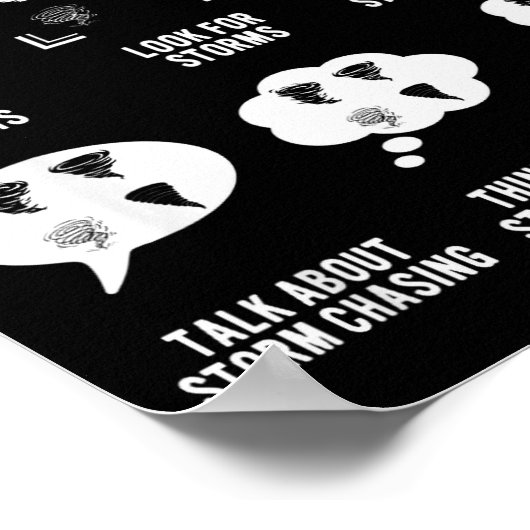 Hurricane Chasing Chaser Tornado Hunter Meteorolog Poster (Ecke)