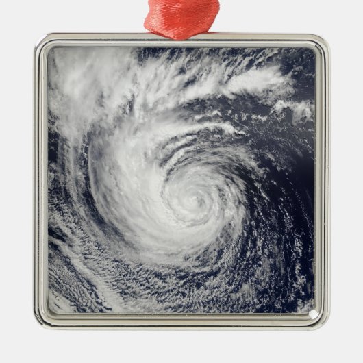 Hurricane Ele Silbernes Ornament (Vorne)
