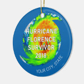 HURRICANE FLORENCE ÜBERLEBEN | Stadt und Staat Keramik Ornament (Links)