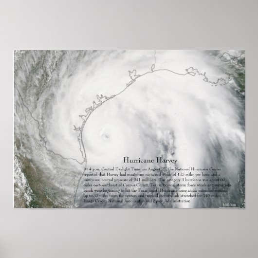 Hurricane Harvey Poster (Vorne)