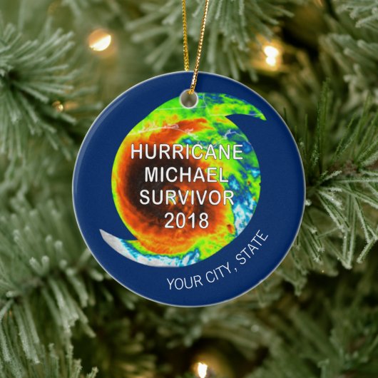 HURRICANE MICHAEL SURVIVOR | Stadt und Staat Keramik Ornament (Baum)