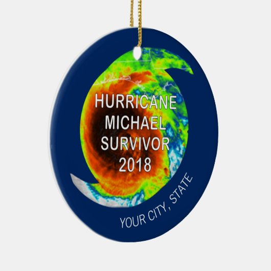 HURRICANE MICHAEL SURVIVOR | Stadt und Staat Keramik Ornament (Rechts)