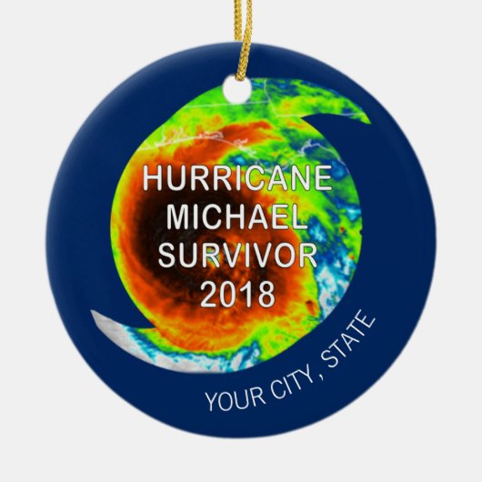 HURRICANE MICHAEL SURVIVOR | Stadt und Staat Keramik Ornament (Vorne)