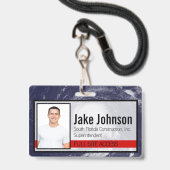 🌀 🏷️ Hurricane Prep Team Company ID mit Foto Ausweis (Rückseite mit Lanyard)