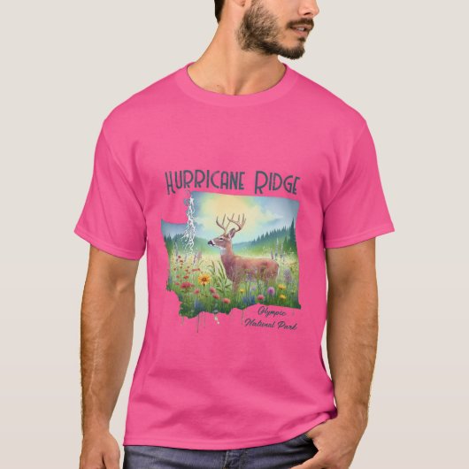Hurricane Ridge Nationalpark Souvenir Geschenk T-Shirt (Vorderseite)