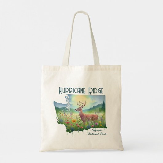 Hurricane Ridge Nationalpark Souvenir Geschenk Tragetasche (Rückseite)