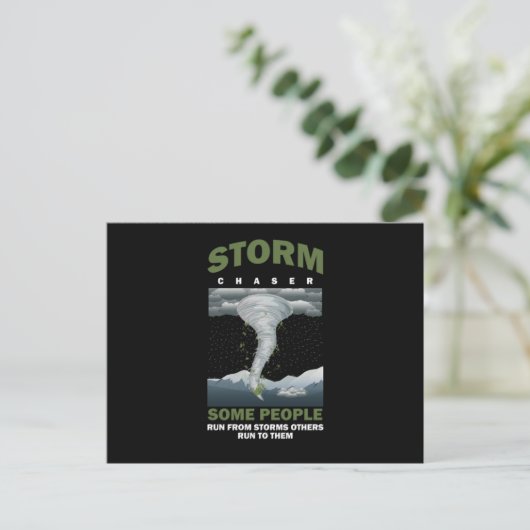 Hurricane Storm Chaser Tornado Chasing Wind Gift Postkarte (Stehend Vorderseite)