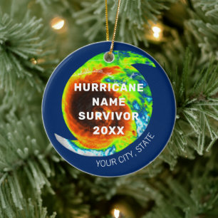 HURRICANE SURVIVOR Commemorative Personalized Keramik Ornament