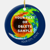 HURRICANE ÜBERLEBENSBEZEICHNUNG Personalisiert Keramik Ornament (Hinten)