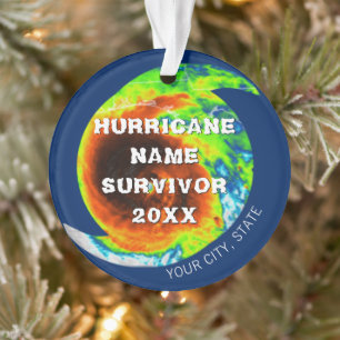 HURRICANE ÜBERLEBENSBEZEICHNUNG Personalisiert Ornament