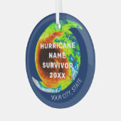 HURRICANE ÜBERLEBENSBEZEICHNUNG Personalisiert Ornament Aus Glas (Vorderseite links)